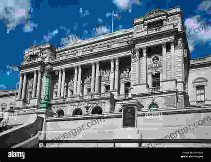 A Photograph Of The Exterior Of The Library Of Congress, A Magnificent Beaux Arts Building With Columns, Arches, And A Grand Staircase Frescoes And Moasics In The Architecture Of The Library Of Congress (Federalist Architecture)