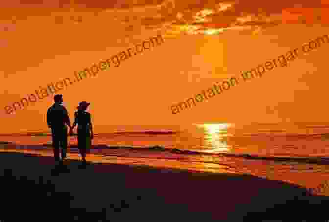 A Silhouette Of A Couple Walking On The Beach At Sunset Sunsets Second Chances (South Carolina Sunsets 2)