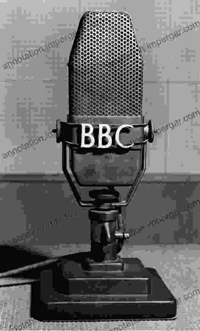 The BBC Century On Air Book Cover, Featuring A Vintage Radio And Microphone Against A Backdrop Of The London Skyline The BBC: A Century On Air